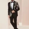 Black Designer Tuxedo Set With Hand Work -Riwaayat Store p1031mw51 1
