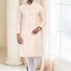 Cream Silk Kurta Pajama For Men -Riwaayat Store p1035mw06