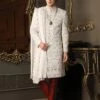 White Readymade Hand Embroidered Sherwani For Groom -Riwaayat Store p1038mw23