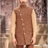 Brown Readymade Embroidered Nehru Jacket -Riwaayat Store p1044mw01 1