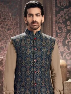 Blue Thread Embroidered Mens Nehru Jacket -Riwaayat Store p1044mw07 1 1