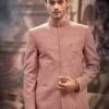 Pink Woven Bandhgala Suit In Silk -Riwaayat Store p1044mw20 1