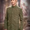 Green Silk Jodhpuri Suit With Embroidery -Riwaayat Store p1044mw23 1