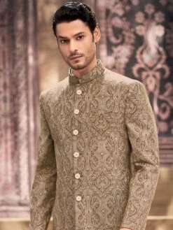 Green Thread Embroidered Silk Indo Western For Men 5 Green Thread Embroidered Silk Indo Western For Men -Riwaayat Store p1044mw25 1