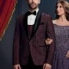Maroon Party Wear Tuxedo In Italian Fabric -Riwaayat Store p1045mw02 1