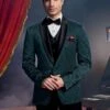 Green Stone Embellished Tuxedo For Men -Riwaayat Store p1045mw03 1