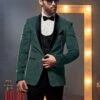 Green Designer Tuxedo Men In Velvet Fabric -Riwaayat Store p1045mw11 1