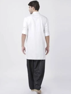 White Readymade Pathani Style Kurta Pajama -Riwaayat Store p1046mw01 2