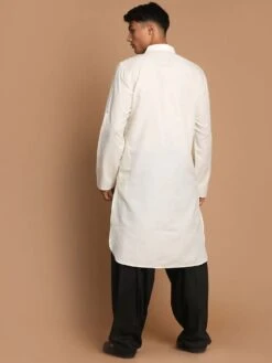 White Party Wear Pathani Kurta Pajama In Cotton 7 White Party Wear Pathani Kurta Pajama In Cotton -Riwaayat Store p1046mw06 2