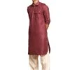 Pink Festive Pathani Kurta Pyjama In Cotton 1 Pink Festive Pathani Kurta Pyjama In Cotton -Riwaayat Store p1046mw12