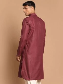 Pink Festive Pathani Kurta Pyjama In Cotton -Riwaayat Store p1046mw12 2