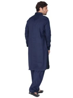 Blue Party Wear Kurta With Pathani Salwar -Riwaayat Store p1047mw02 2