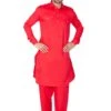 Red Redaymade Pathani Suit In Cotton Wear -Riwaayat Store p1047mw04