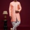Peach Wedding Wear Dhoti Indo Western -Riwaayat Store p1048mw06