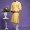 Yellow Wedding Wear Indo Western Set