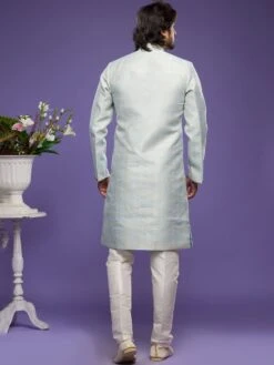 Blue Banarasi Silk Indo Western For Men -Riwaayat Store p1049mw11 2