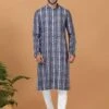 Grey Casual Printed Kurta Pyjama In Cotton 1 Grey Casual Printed Kurta Pyjama In Cotton -Riwaayat Store p1050mw08 2
