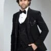 Black Wedding Italian Mens Tuxedo -Riwaayat Store p1058mw12 1