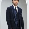 Dark Blue Italian Mens Three Piece Suit -Riwaayat Store p1058mw18 1