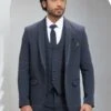Blue Italian Mens Suit With Stone Embellished -Riwaayat Store p1058mw25 1