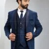 Blue Woven Textured Mens Suit -Riwaayat Store p1058mw41 1