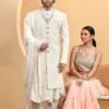 Off White Mens Sherwani With Anarkali Kurta -Riwaayat Store p1059mw17 2