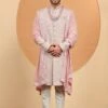 Pink Hand Work Embroidered Mens Sherwani 1 Pink Hand Work Embroidered Mens Sherwani -Riwaayat Store p1059mw56 2