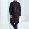 Wine Color Angrakha Pattern Indowestern For Mens 1 Wine Color Angrakha Pattern Indowestern For Mens -Riwaayat Store p1061mw13