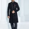 Black Mens Indowestern In Angrakha Style -Riwaayat Store p1061mw16