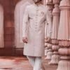 Nude Pink Indowestern For Mens In Weaving Fabric -Riwaayat Store p1063mw06