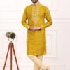 Yellow Readymade Kurta With Churidaar -Riwaayat Store p1064mw09
