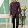 Maroon Heavy Embroidered Mens Jodhpuri Suit 2 Maroon Heavy Embroidered Mens Jodhpuri Suit -Riwaayat Store p1065mw13 2