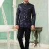 Deep Blue Designer Bandhagla Suit For Mens -Riwaayat Store p1065mw14 2