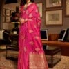 Pink Traditional Saree With Zari Weaving -Riwaayat Store p2002sr03