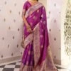 Purple Silk Woven Festive Saree -Riwaayat Store p2004sr04