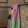 Purple Silk Saree With Zari Weaves