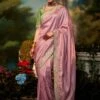 Pink Embroidered Border Silk Saree 1 Pink Embroidered Border Silk Saree -Riwaayat Store p2024sr02 1