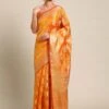 Yellow Woven Party Wear Organza Saree -Riwaayat Store p2049sr01