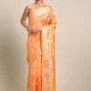 Orange Party Wear Saree In Organza