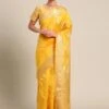 Yellow Wedding Organza Saree With Weaves -Riwaayat Store p2053sr08