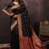 Black Woven Saree In Silk 2 Black Woven Saree In Silk -Riwaayat Store p2074sr04