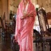 Peach Casual Wear Saree With Prints -Riwaayat Store p2114sr04