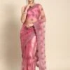 Pink Net Saree With Stone Embellishments -Riwaayat Store p2120sr04