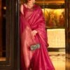 Pink Festive Woven Saree In Banarasi Silk -Riwaayat Store p2171sr03