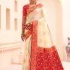 Cream Woven Traditional Saree In Silk 2 Cream Woven Traditional Saree In Silk -Riwaayat Store p2174sr06