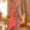 Grey Woven Silk Saree With Blouse -Riwaayat Store p2189sr04