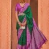 Green Wedding Wear Patola Saree In Silk -Riwaayat Store p2194sr07