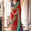 Red Traditional Silk Saree With Blouse -Riwaayat Store p2239sr06