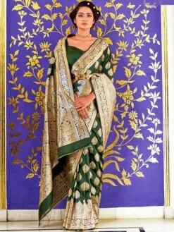 Multicolor Handloom Silk Printed Party Wear Saree -Riwaayat Store p2244sr01 1