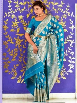 Grey Triangular Pattern Printed Saree In Silk 8 Grey Triangular Pattern Printed Saree In Silk -Riwaayat Store p2244sr03 1